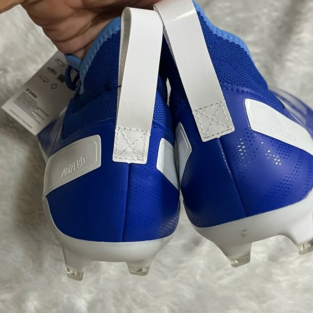 adidas Men's adizero Impact Speed Juice Royal Blue And White Football Cleats 14